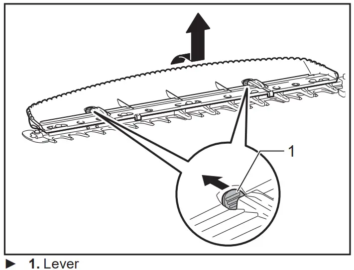 makita UH00 Series Cordless Hedge Trimmer - Lever 1