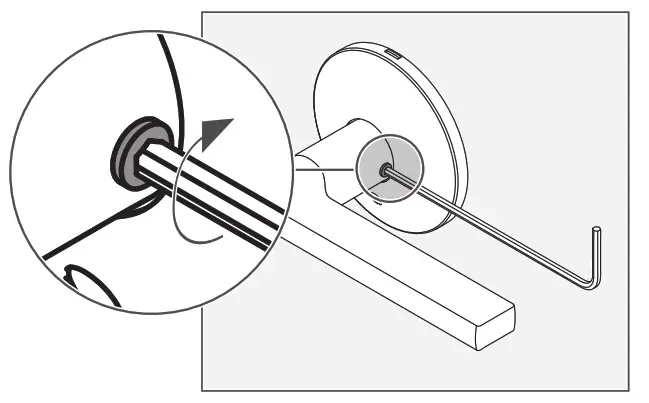 Install the knob lever 4b