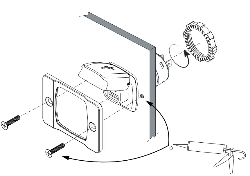 SC-USB-F2 Flip Pro Front Fit Bezel Fast Charge Dual USB Socket Installation Instruction