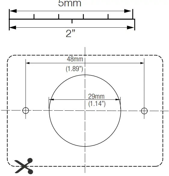 SC-USB-F2 Flip Pro Front Fit Bezel Fast Charge Dual USB Socket Dimension