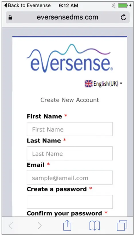 Account Creation Interface