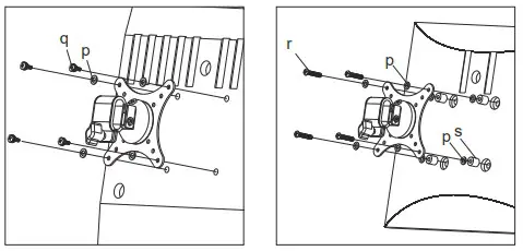Mount the monitor to VESA plates