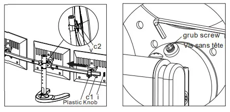 Attach the monitors to Arm and adjust the tilting angle