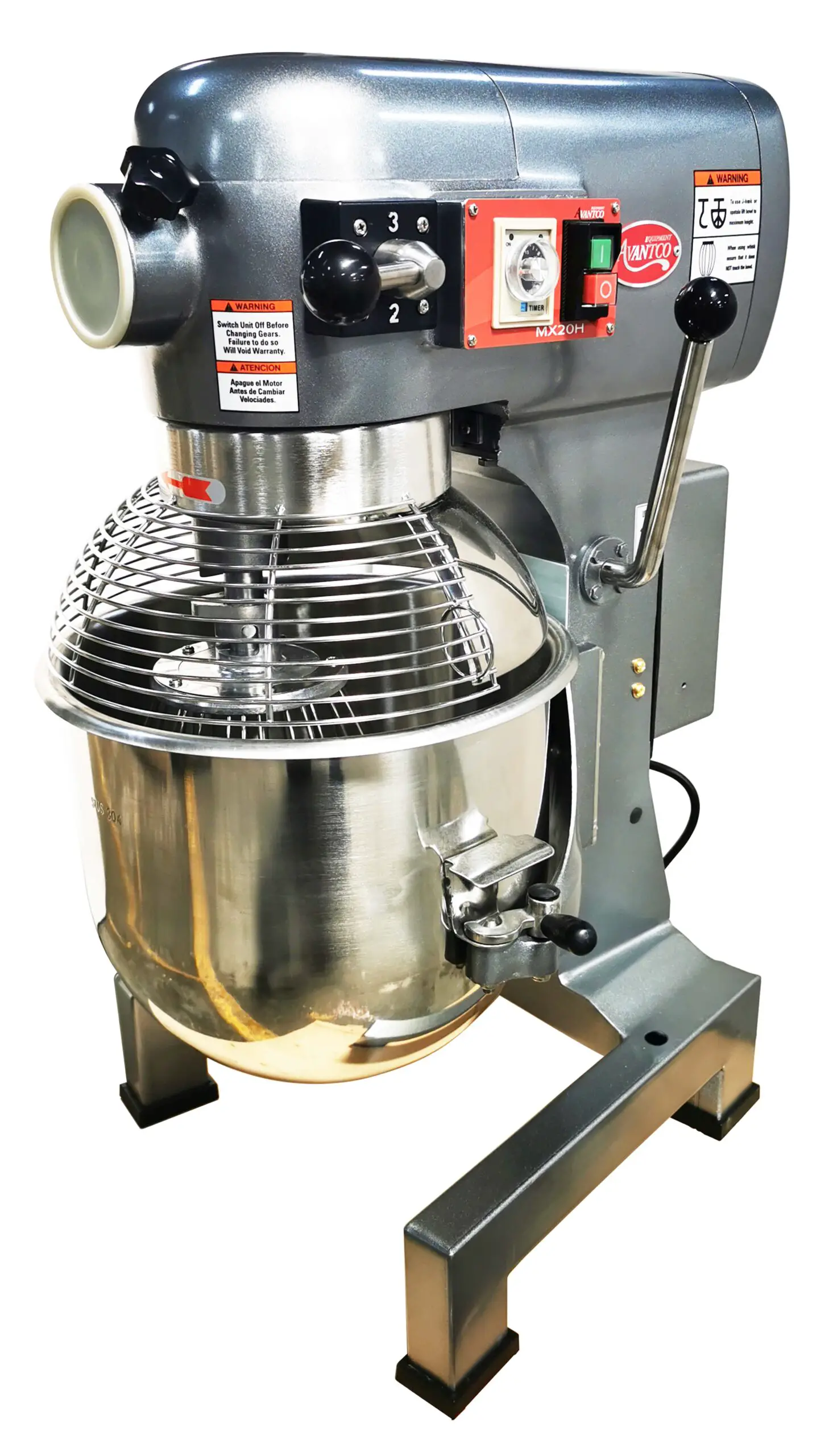AVANTCO 177MX20H Gear Driven 20 Qt Commercial Mixer