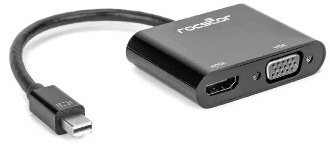 rocstor Y10A261-B1 2-in-1 Mini DisplayPort to HDMI 4K-30Hz or VGA Adapter Converter-fig1