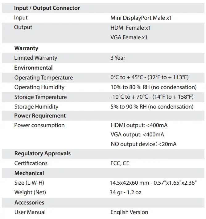 rocstor Y10A261-B1 2-in-1 Mini DisplayPort to HDMI 4K-30Hz or VGA Adapter Converter-fig6