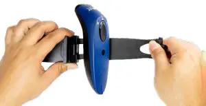 FIG 1 Instructions to attach your mobile phone to the scanner