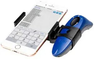 FIG 4 Instructions to attach your mobile phone to the scanner