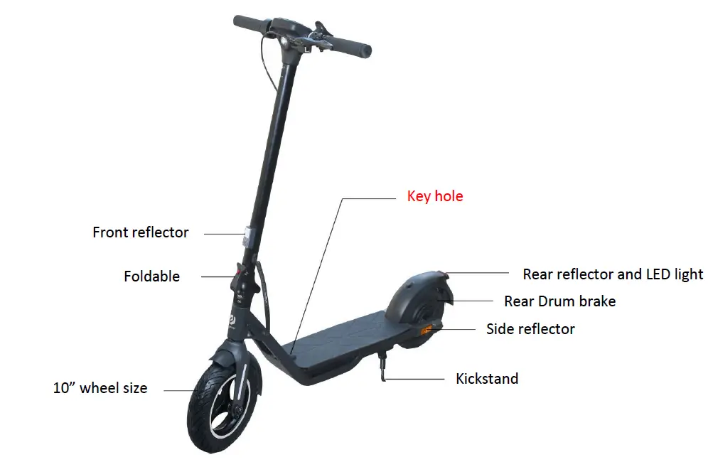 denver SEL-10810FD Electric Kick Scooter 1