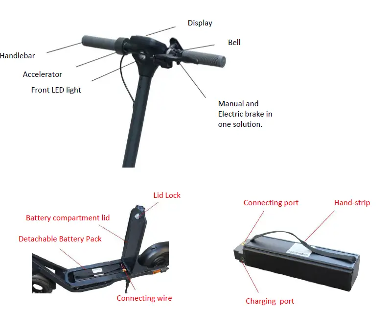 denver SEL-10810FD Electric Kick Scooter 2