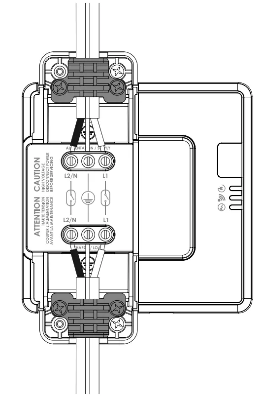 Installing the CCR on the unit’s power cable