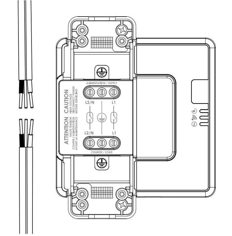 Installing the CCR on the unit’s power cable