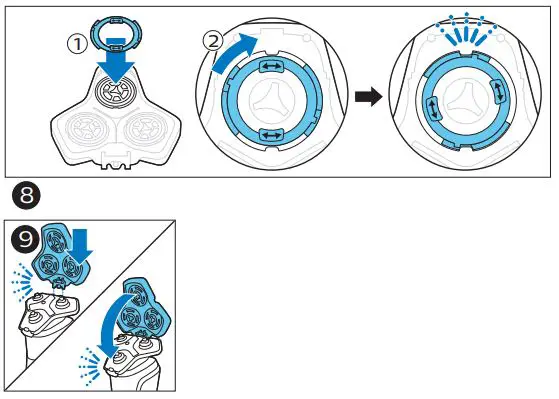PHILIPS SP988X Series Shaving Heads Instruction Manual - How to use