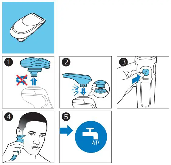 PHILIPS SP988X Series Shaving Heads Instruction Manual - How to use