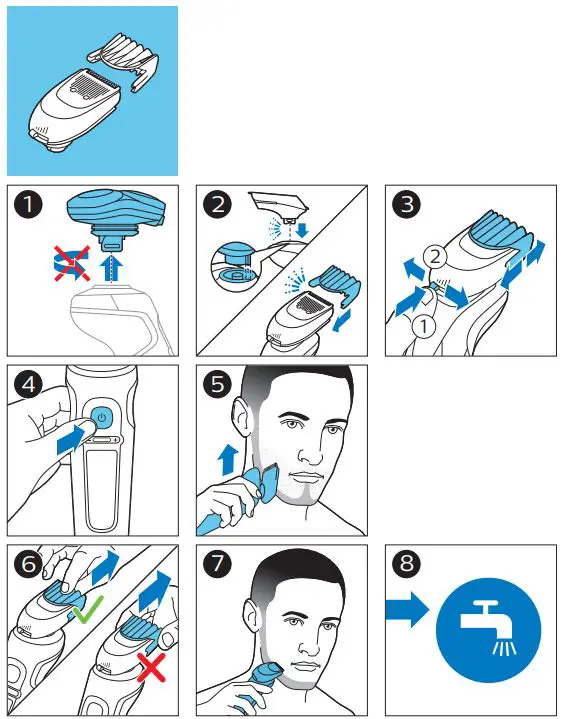 PHILIPS SP988X Series Shaving Heads Instruction Manual - How to use