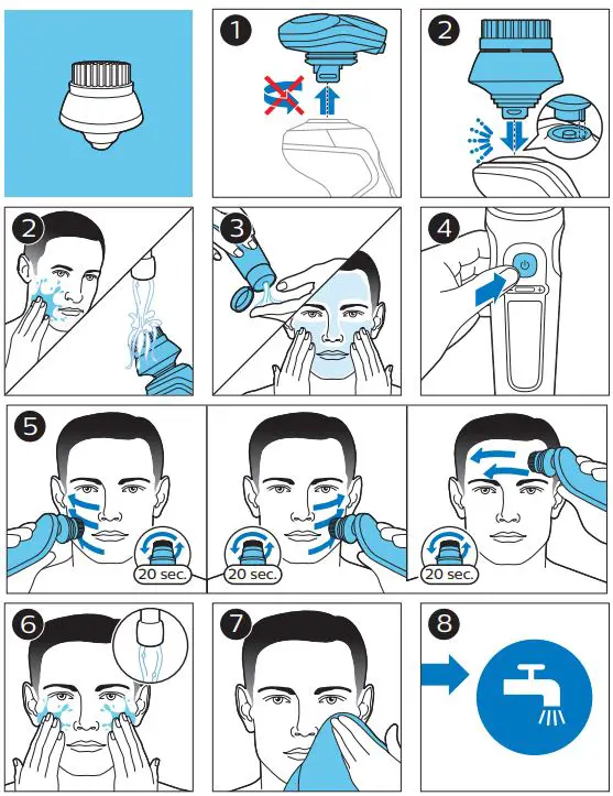 PHILIPS SP988X Series Shaving Heads Instruction Manual - How to use