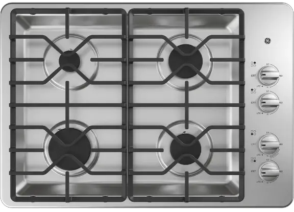 GE Profile PGP6030ST 30 Inch Built-In Gas Cooktop with Dishwasher-Safe Grates PRODUCT
