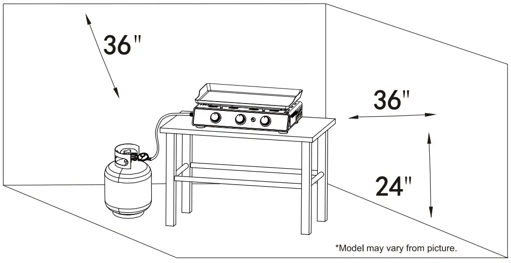 ROYAL GOURMET PD1301R Red 3-Burner Liquid Propane Gas Grill - Figure 1