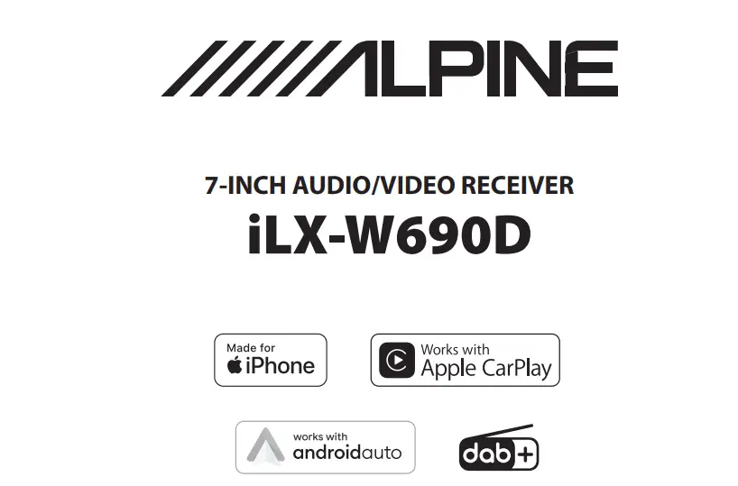 Alpine Ilx-w690d 7-inch Audio/video Receiver User Manual Alpine Ilx-w690d 7-inch Audio/video Receiver User Manual