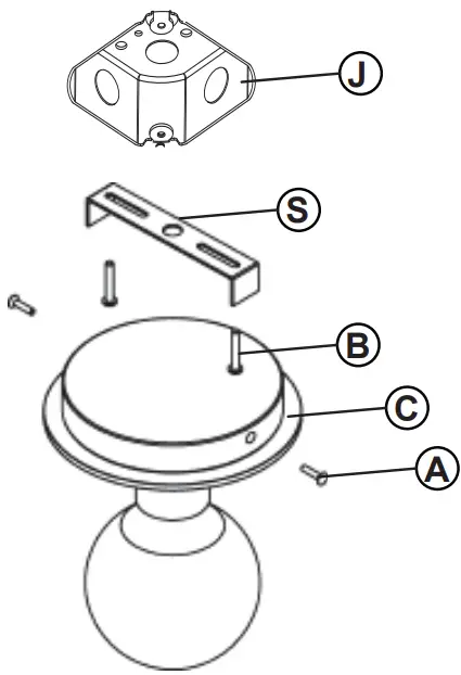 LARK 83201 Bobbie 1 Light 6 Inch Wide Flush Mount Globe Ceiling Light