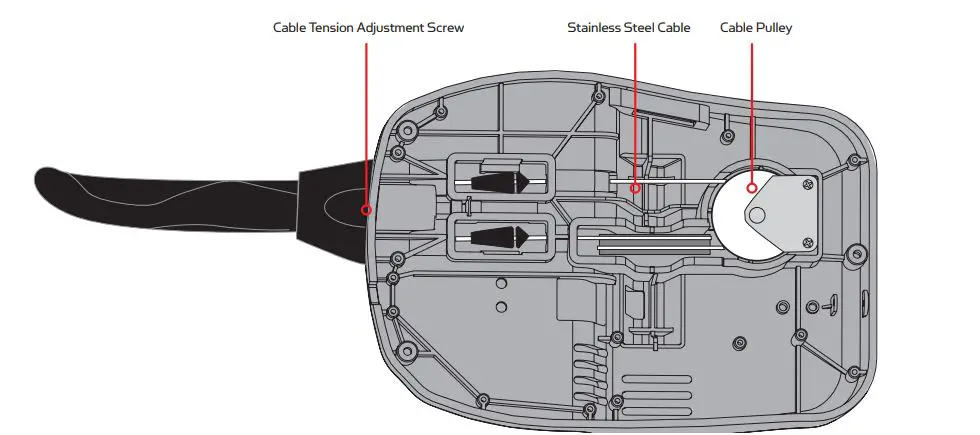 MINN KOTA 1355947 Edge 12V 45lb Thrust 45 inch Shaft Bow Mount Freshwater Trolling Motor - ADJUSTING THE STEERING CABLE