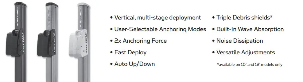 MINN KOTA 1355947 Edge 12V 45lb Thrust 45 inch Shaft Bow Mount Freshwater Trolling Motor - TALON SHALLOW WATER ANCHOR