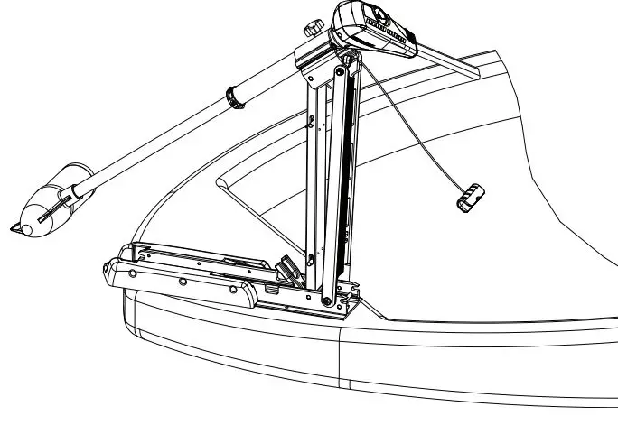 MINN KOTA 1355947 Edge 12V 45lb Thrust 45 inch Shaft Bow Mount Freshwater Trolling Motor - Verify the motor rest is positioned far enough beyond the edge of the boat