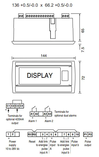 BEKA-BA388E-Externally-Powered-Rate-Totaliser-fig-2