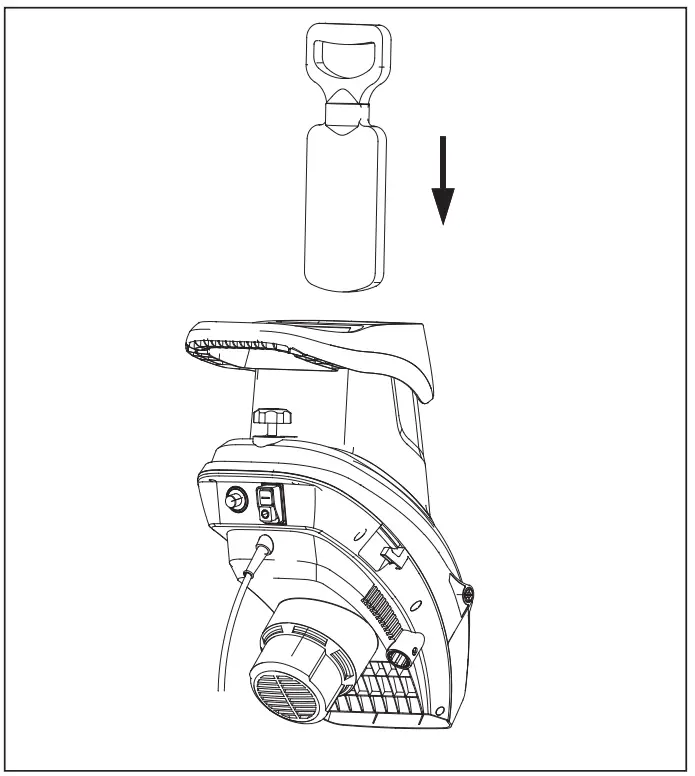 HAWKSMOOR 90496 2500W Electric Cutting Shredder - Using the Plunger