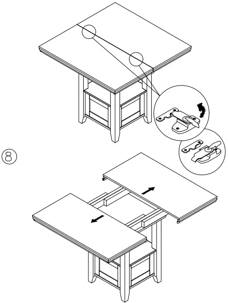 ASHLEY D594-42 Ralene Counter Height Extendable Dining Table-FIG6