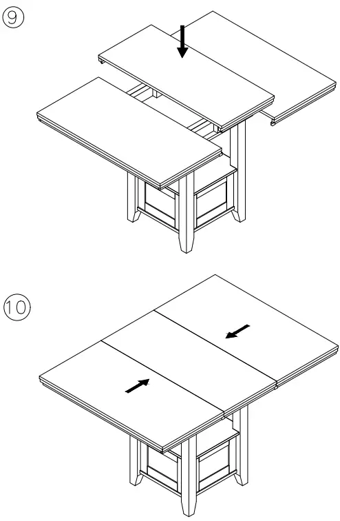 ASHLEY D594-42 Ralene Counter Height Extendable Dining Table-FIG7