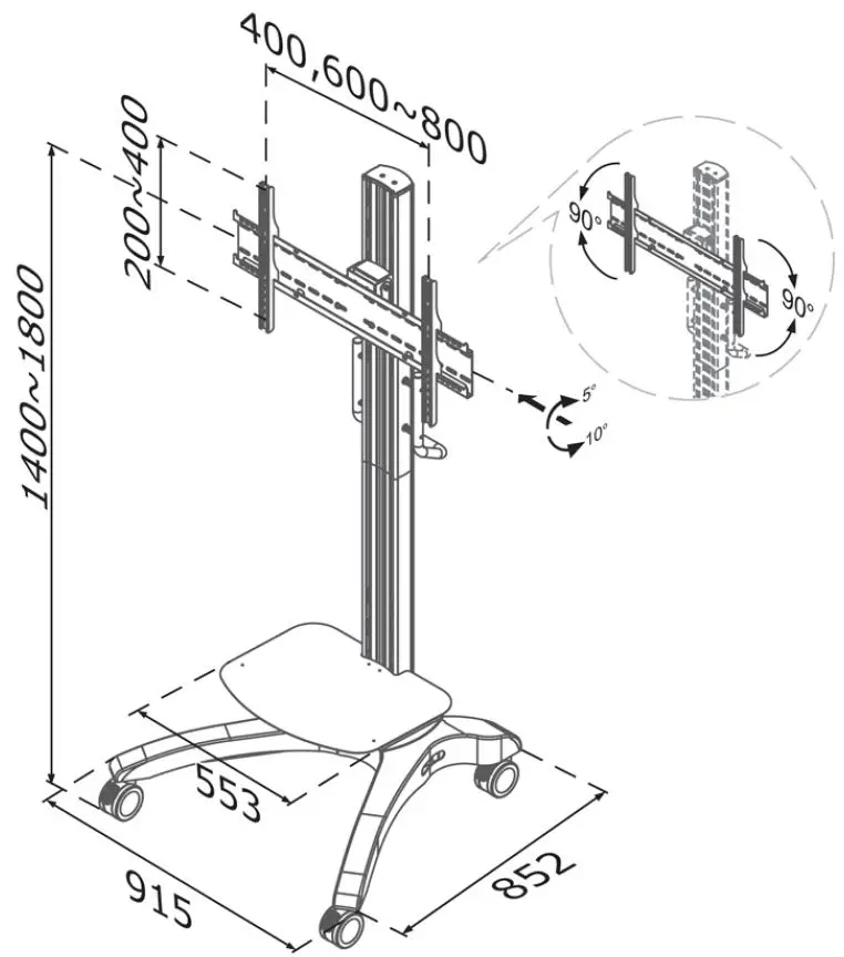 Neomounts-PLASMA-M2000-signage-display-mount-img-2