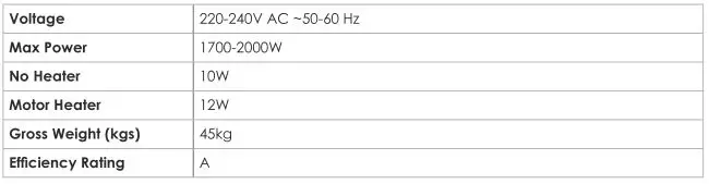 Solution Fires SLE42s Electric Stove by Capital Fireplaces - Technical Data