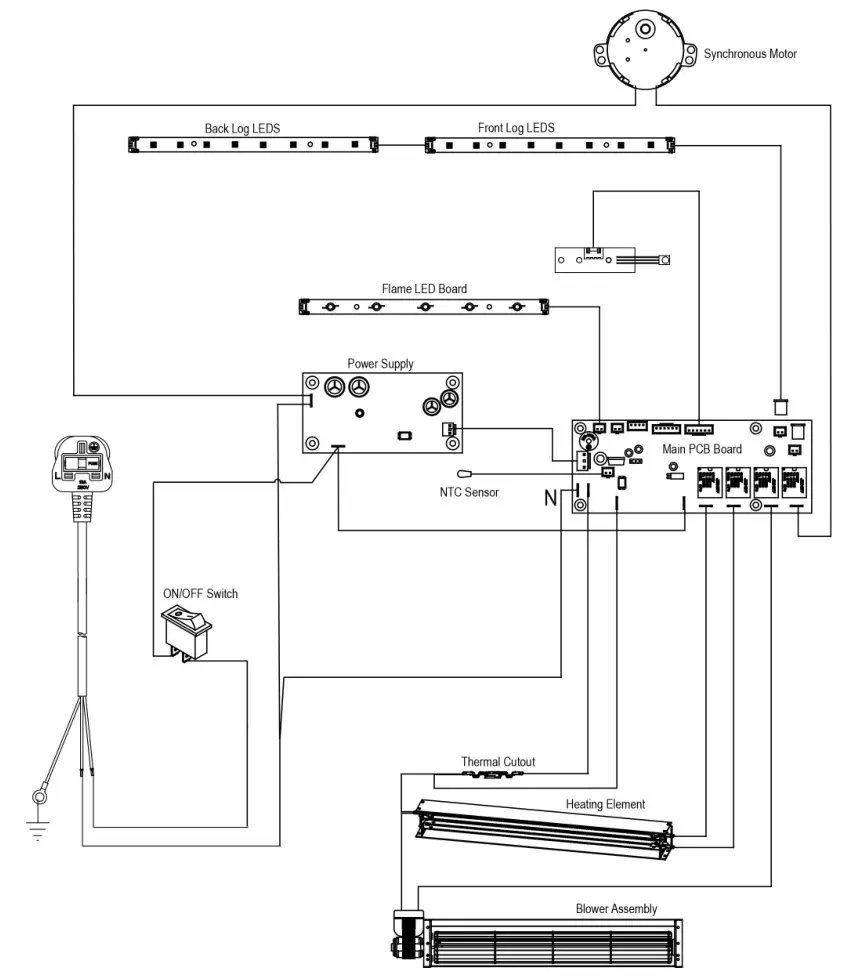 Solution Fires SLE42s Electric Stove by Capital Fireplaces - Wiring Diagram