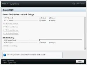 FIG 11 UEFI iSCSI boot Initiator Name Configuration