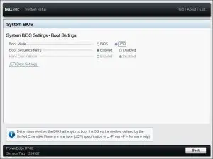 FIG 2 UEFI Boot Settings