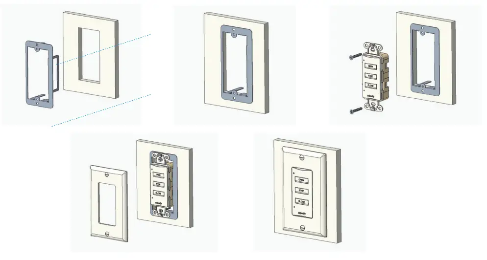 somfy 1870908 DecoFlex WireFree 3-Button - bracket securely