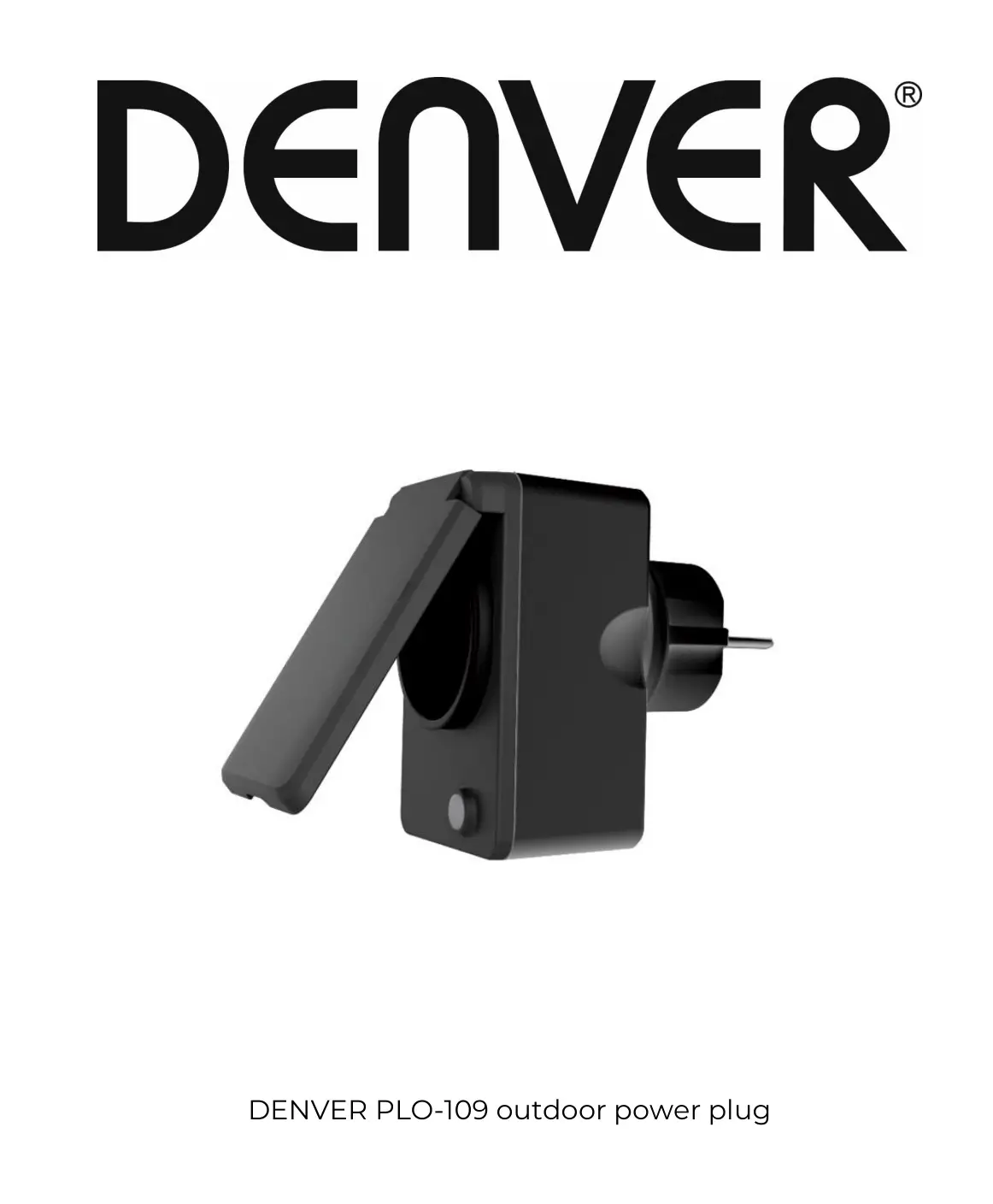 DENVER PLO-109 Outdoor Power Plug Instructions