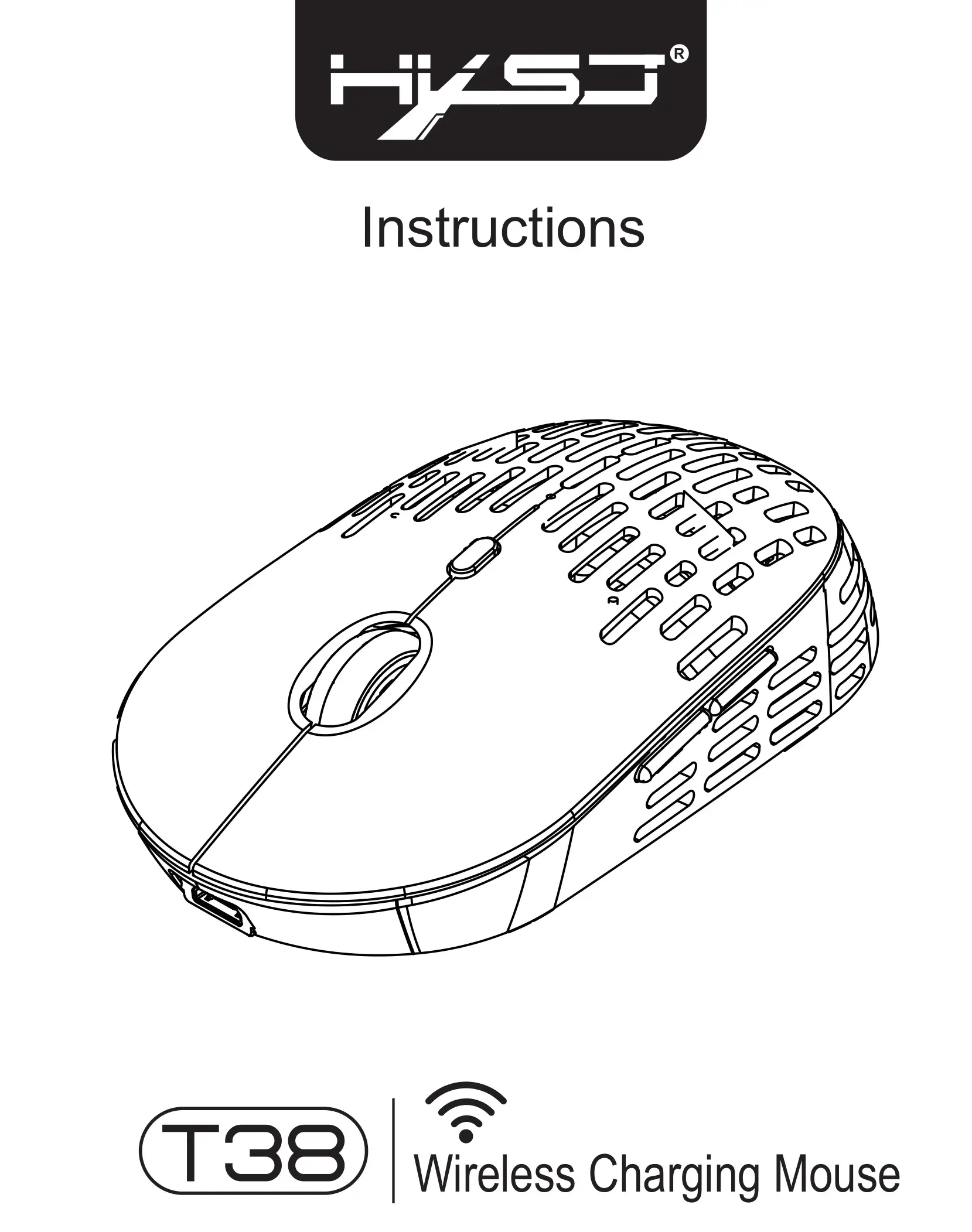 HXSJ T38 Wireless Charging Mouse Instructions