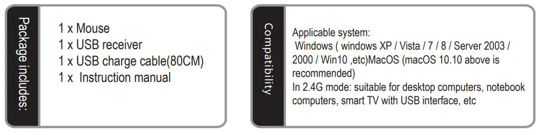 HXSJ T38 Wireless Charging Mouse - Product description