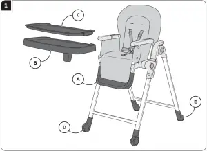 GUSIO Inglesina High Chair Instruction 1