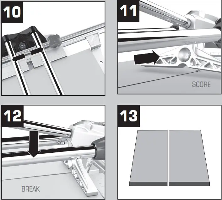 RUBI 14985 Speed N Tile Cutter Instruction Manual - OPERATING INSTRUCTIONS