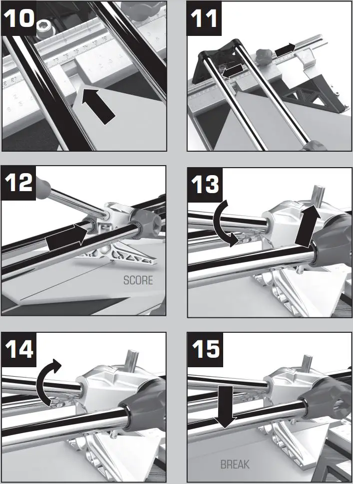 RUBI 14985 Speed N Tile Cutter Instruction Manual - OPERATING INSTRUCTIONS