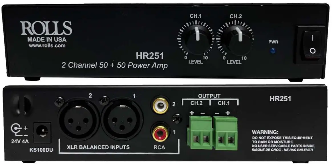 ROLLS HR251 50 + 50 Watt Power Amplifier