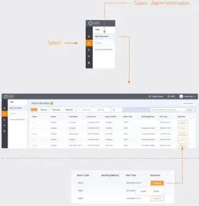 Finding alarm information