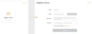 Registering an Owner