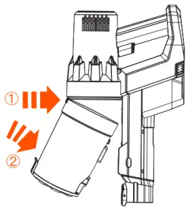 Installation of the dust container