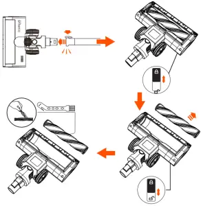 The floor brush and the roller brush