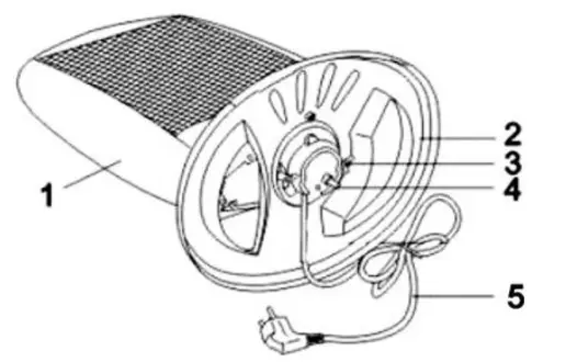 Well HTR-HAL-1200-WL Halogen Heater fig 1