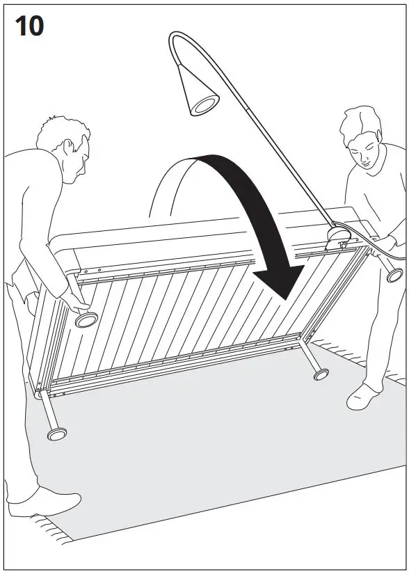 IKEA 003.965.86 DELAKTIG LED Floor Lamp Instruction Manual - Installation 10